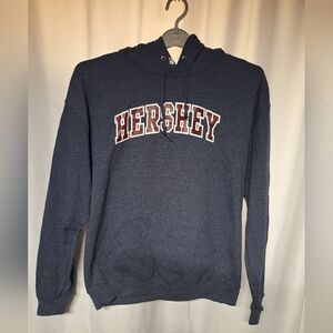 Jerzees Dark Gray Men's Hoodie with Hershey Logo